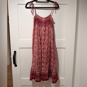 MABE Floral Red and White Maxi Dress